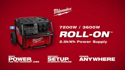 MILWAUKEE ROLL-ON 7200W/3600W Power Supply